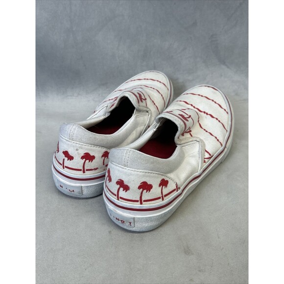 In-N-Out Burger Slip On Canvas Shoes Mens US 7 UK 6 White and Red Palm Trees - Picture 3 of 16